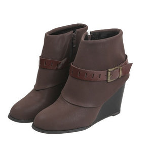 New Buckle Strap Decoration Ankle Boots