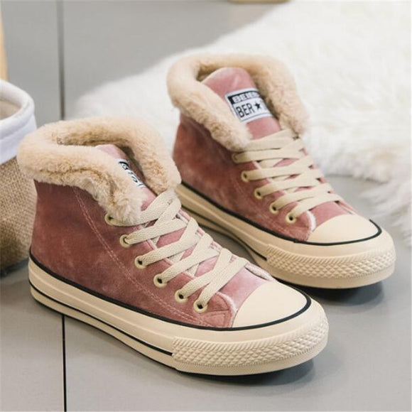 Comfortable Thick Plush Keep Warm Sneakers