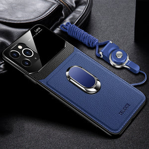 Jollmall Phone Case - Leather+hard PC With Stand Ring Cover Case For iPhone(Buy 2 Get 10% off, 3 Get 15% off Now)
