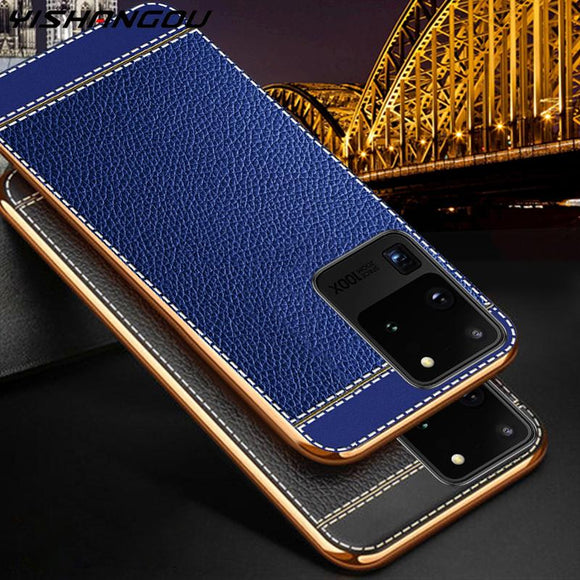 Jollmall Phone Case - Leather Texture Matte Soft Silicone Back Cover For Samsung Galaxy S20