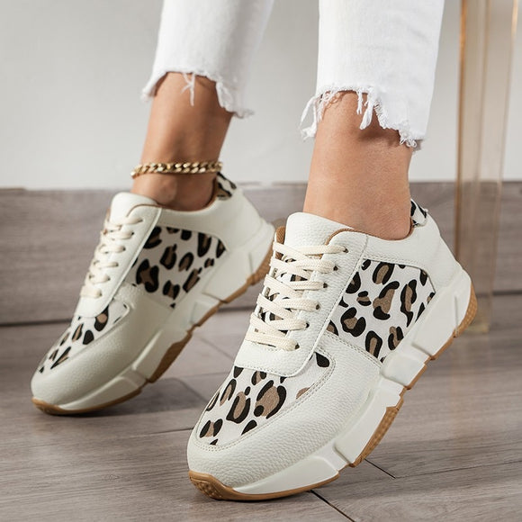 Low-top Leopard Print Women's Singles casual shoes