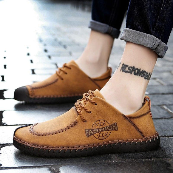 Plus size Men Leather Comfort Casual Shoes