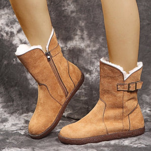 Women Faux Suede Ankle Boots