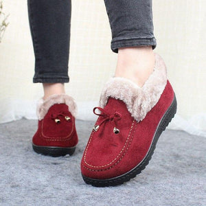 Women's Shoes -  Top Quality Slip On Warm Winter Flats Shoes
