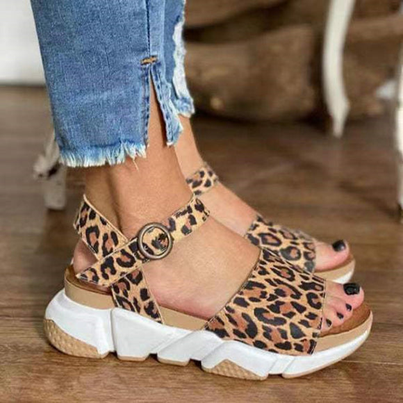 Women Platform Leopard Sandals