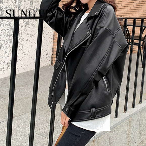 Women Casual Loose Motorcycle Jackets