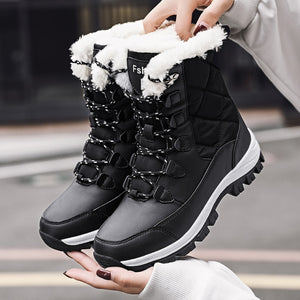 Keep Warm Non-slip Black Snow Boots