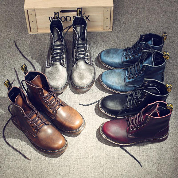 Men Shoes - New 2018 Vintage Military Martin Boots
