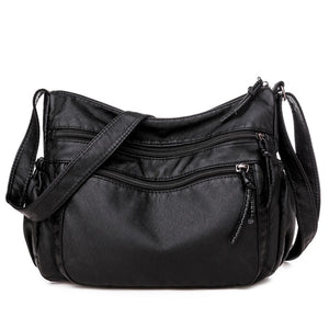 Soft Women Purse Multi-pockets Messenger Bag
