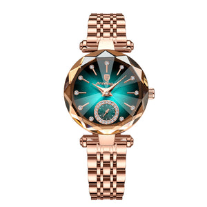 Luxury Jewelry Design Rose Gold Steel Quartz Wristwatches