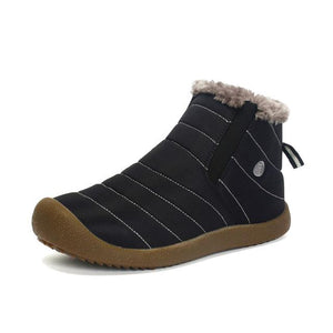 Shoes - Large Size Waterproof Fur Lined Slip On Boots