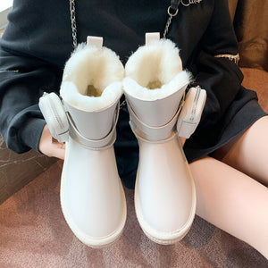 Fashion Pocket Winter Warm Plush Women Boots
