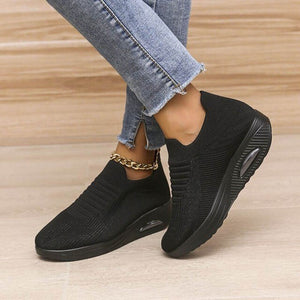 Breathable Slip-on Flats Wedges Women Shoes