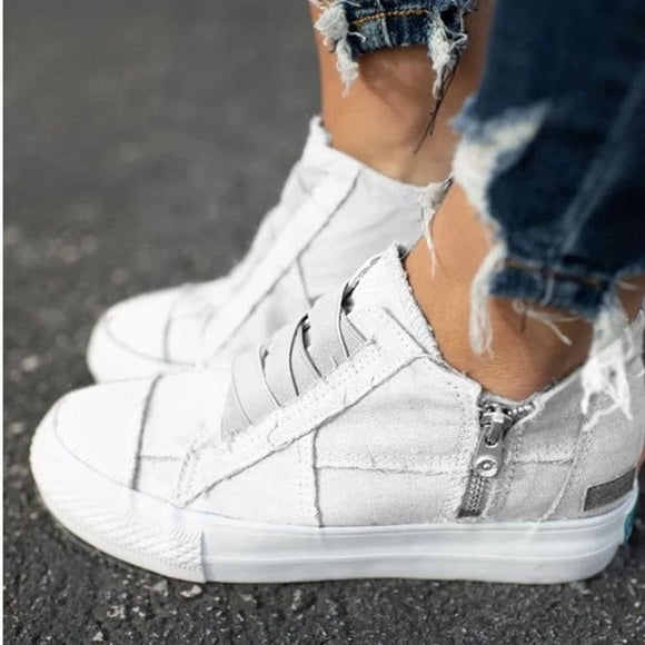 Hollow Out Breathable Mesh Low Female Casual Canvas Shoes