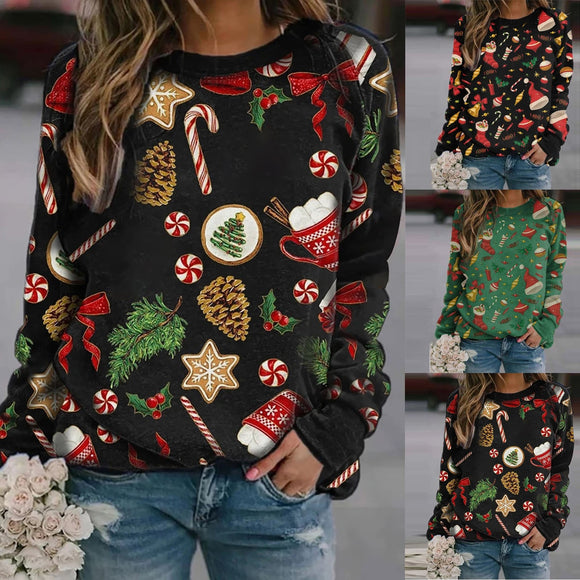 Women Christmas Printing Sweater