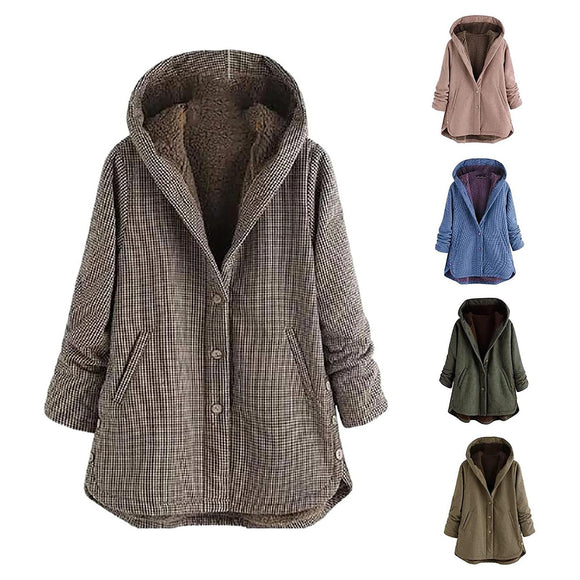 Women Coat Solid Color Thick Sweater