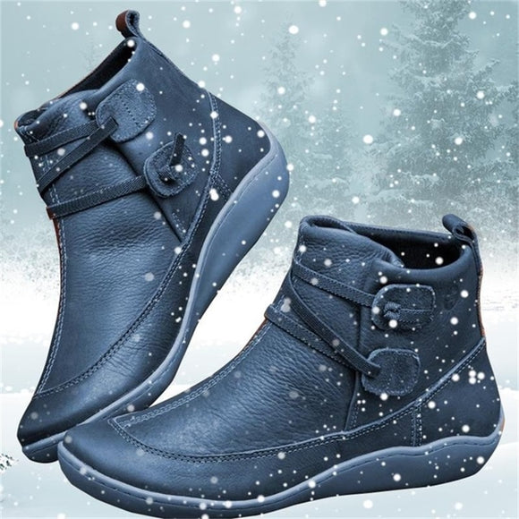 Women Shoes - Leather Ankle Boots Winter Snow Boots(Buy 2 Get 10% off, 3 Get 15% off Now)