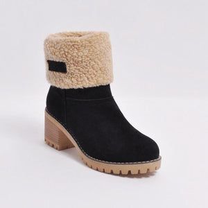 Women's Shoes - Thick Bottom Winter Fur Wedge Booties