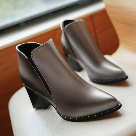 Women's Shoes - European Style British Rivet Martin Boots