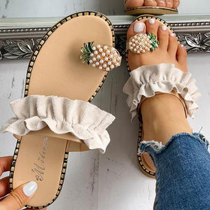Jollmall Women Shoes - Flowers Pearl Woman Flat Shoes