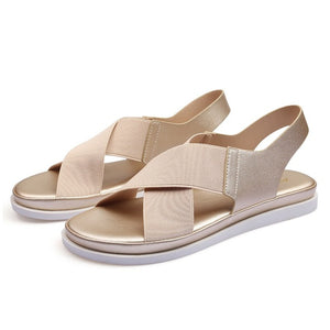 Jollmall Women Shoes - Comfy Slip On Elastic Textile Splicing Casual Beach Shoes(Buy 2 Get 10% off, 3 Get 15% off Now)