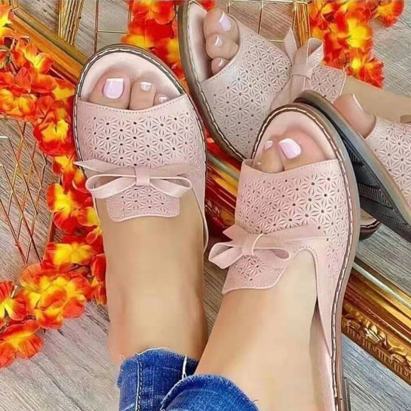 Summer Fashion Bowknot Breathable Ladies Shoes