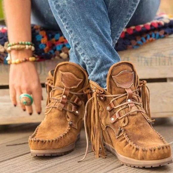 Women Suede Retro Ankle Boots