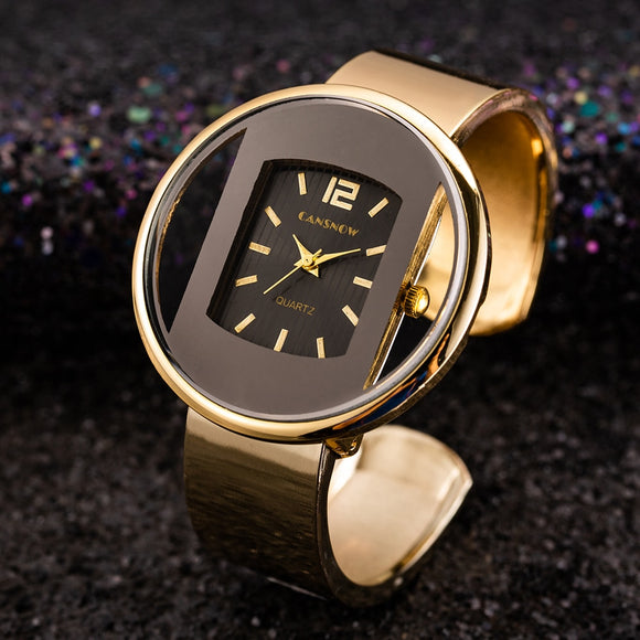 Luxury Gold Silver Women Dress Bracelet Watch