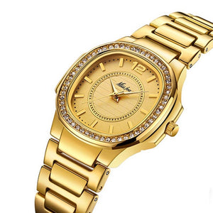 Luxury Brand Diamond Quartz Gold Wrist Watch