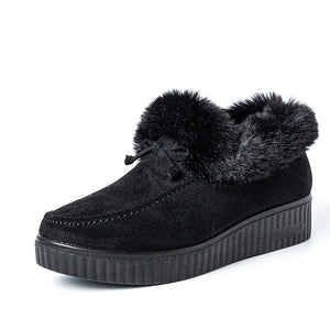Causal Non Slip Warm Moccasins Woman Comfort Flats Snow Boots