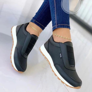 Slip on Ladies Vulcanize Shoes Breathable Flat Shoes