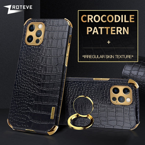 Crocodile Pattern Coque iPhone 11 12 Series