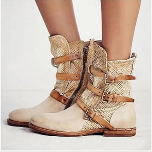 Women's Boots Flat Round Toe Shoes