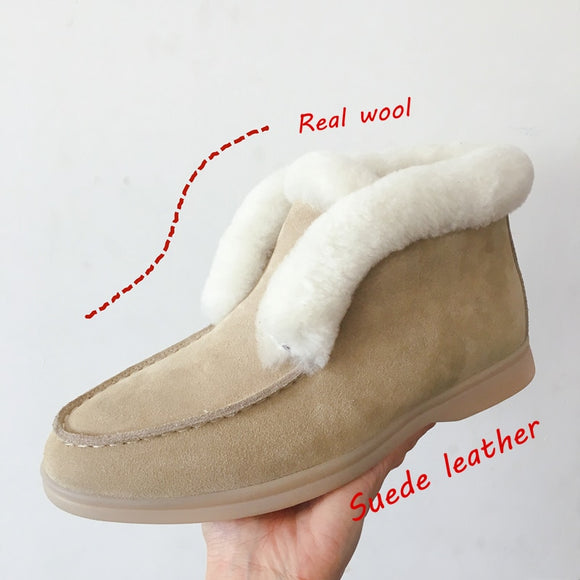 Natural-fur Warm Women's Winter Shoes
