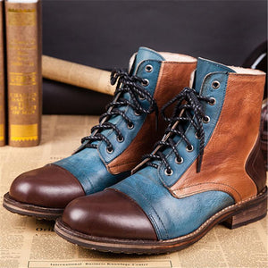 Shoes - Fashion Men's Retro Style Mixed Colors High Quality Leather Martin Boots