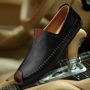 2019 Men Fashion Casual Comfortable Genuine Leather Slip on Shoes