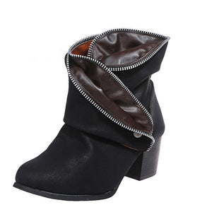Vintage Leather Matin Ankle Boots